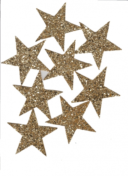 180 Glittersterne gold